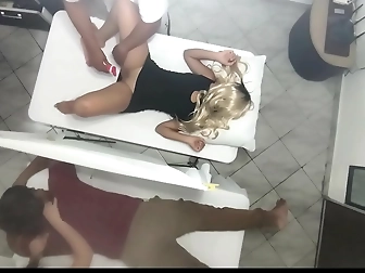 Jav Milf's Sensual Massage With Husband Next To Them At Couples Parlor, Gets Taken By Doctor And Husband In Ntr Scene