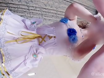 Japanese Idol Enchantress In Wedding Dress Cosplay